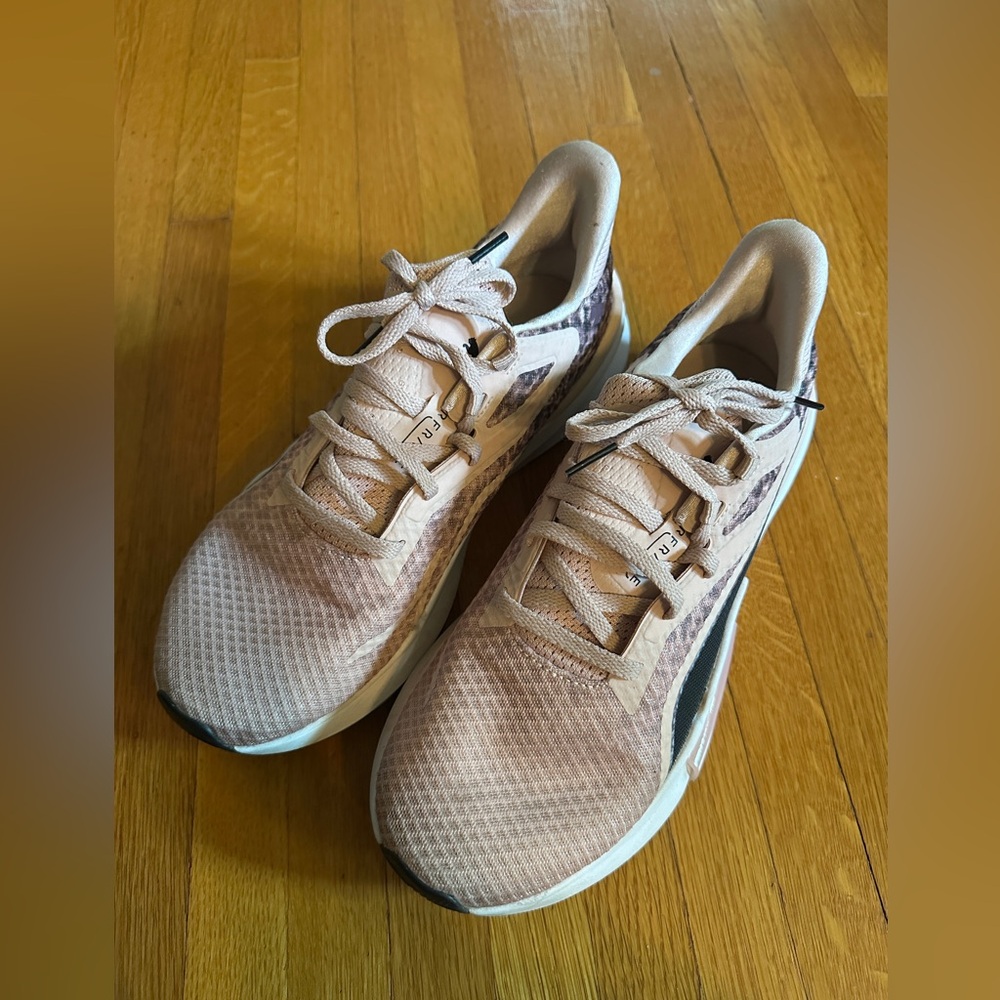 Puma Future Rise Trainers in Pink & Greige, Size 10